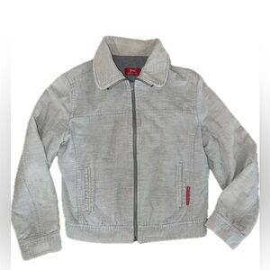 MNG Leisure Wear Grey Wear It Everywhere Corduroy Bomber Jacket Size Small
